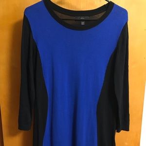 XL Massimo black and blue color block dress